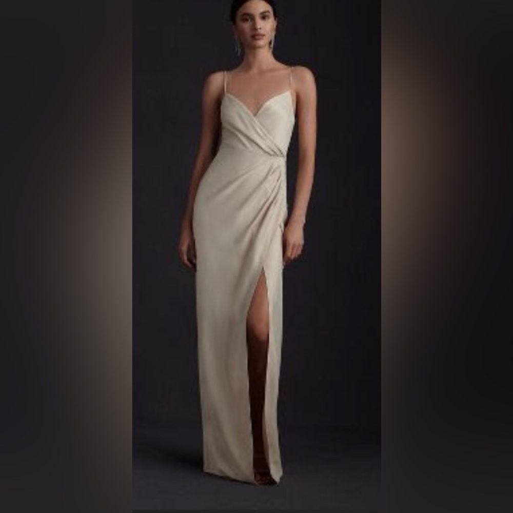 BHLDN FREYA SATIN CHARMEUSE DRESS